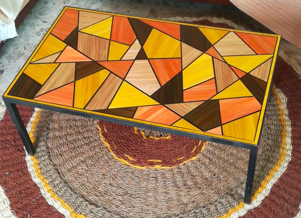 Coffee table marquetry - luxury furniture