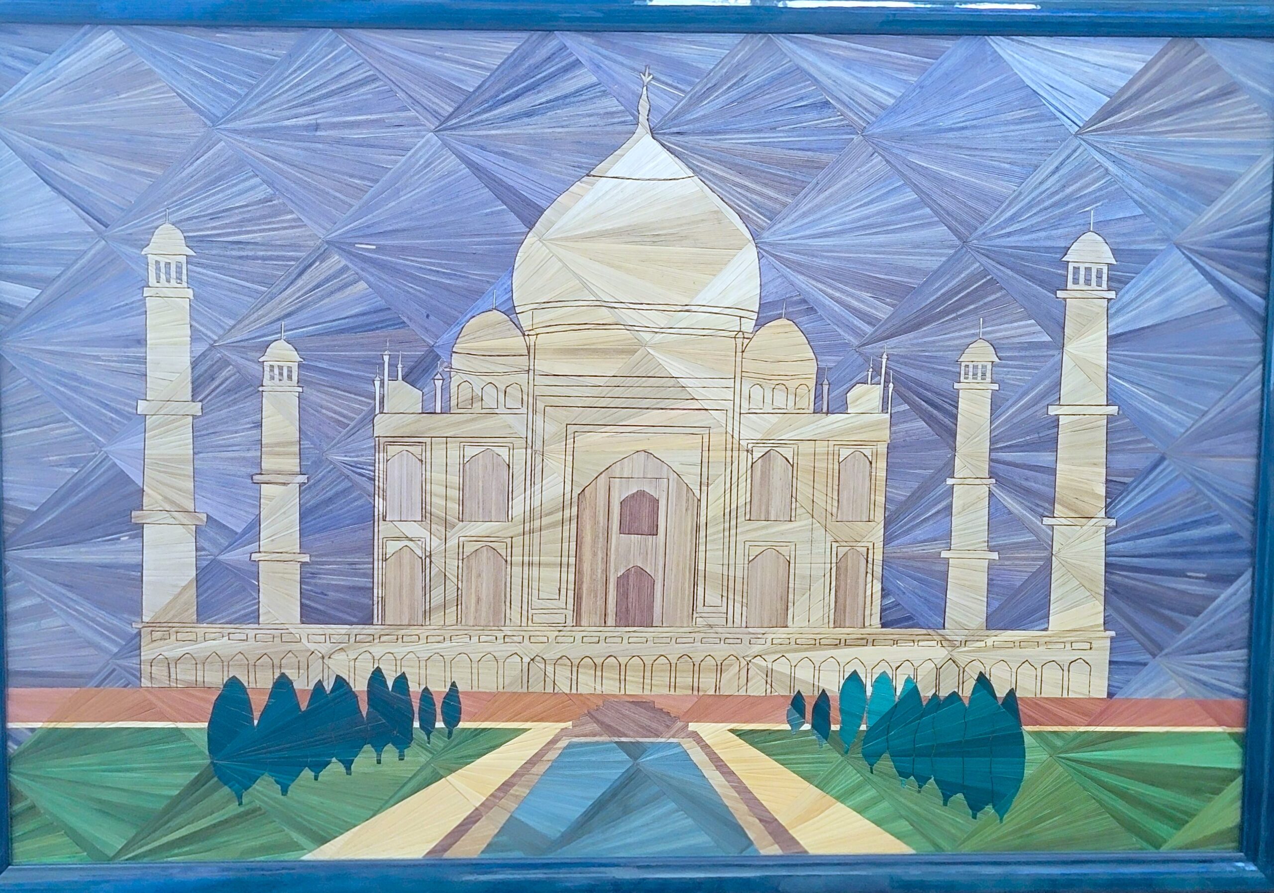 TAJ MAHAL marquetry straw